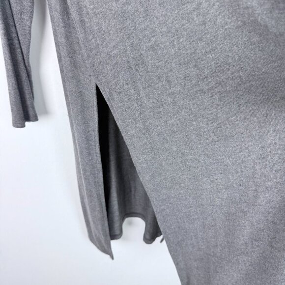 NWT Beyond Yoga High Slits Long Duster Cardigan Heather Gray Size Large L NEW - Picture 4 of 10